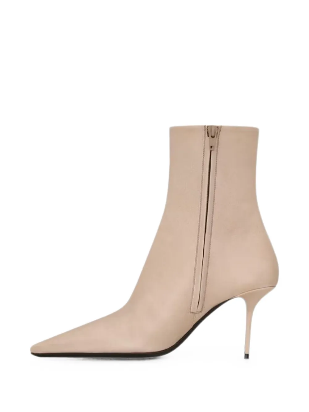 Saint Laurent Ashley booties in smooth leather Beige