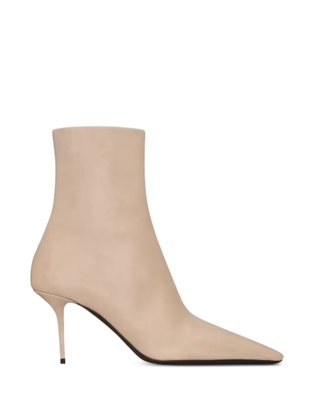 Saint Laurent Ashley booties in smooth leather Beige