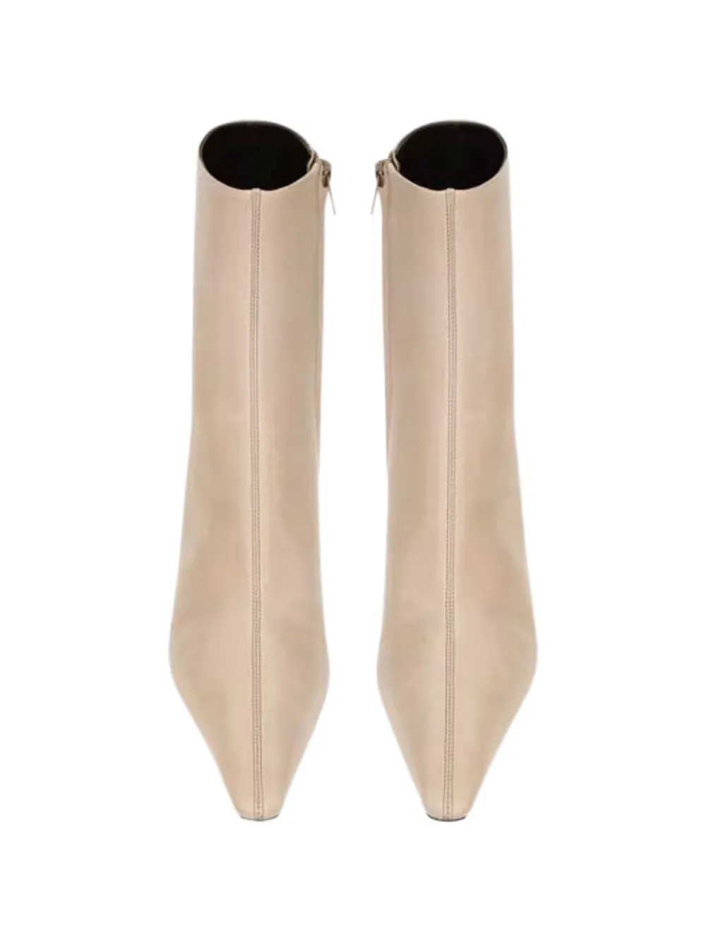 Saint Laurent Ashley booties in smooth leather Beige