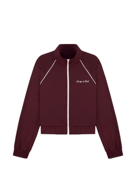 Sporty & Rich logo-print piping-detail jacket