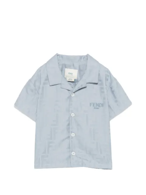 Fendi Kids FF logo-jacquard shirt