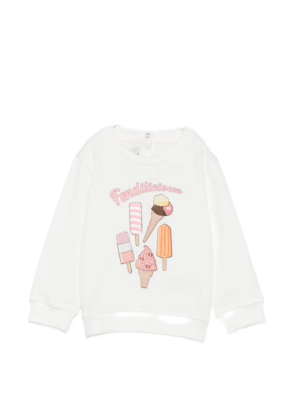 Fendi Kids ice cream-print sweater - Bianco