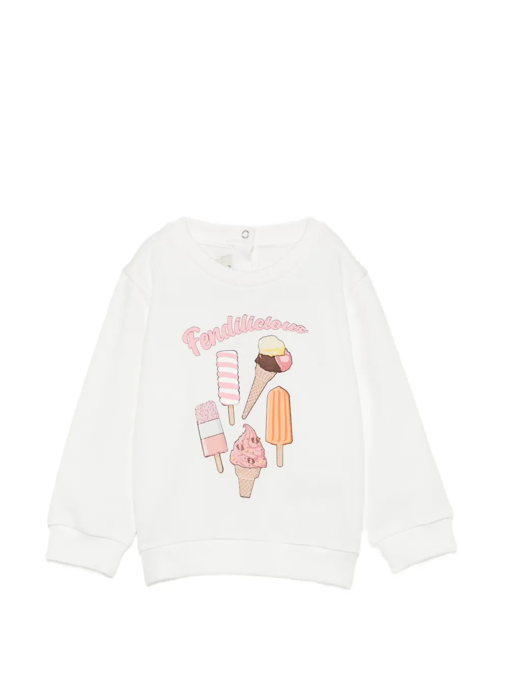 Fendi Kids ice cream-print sweater - Bianco
