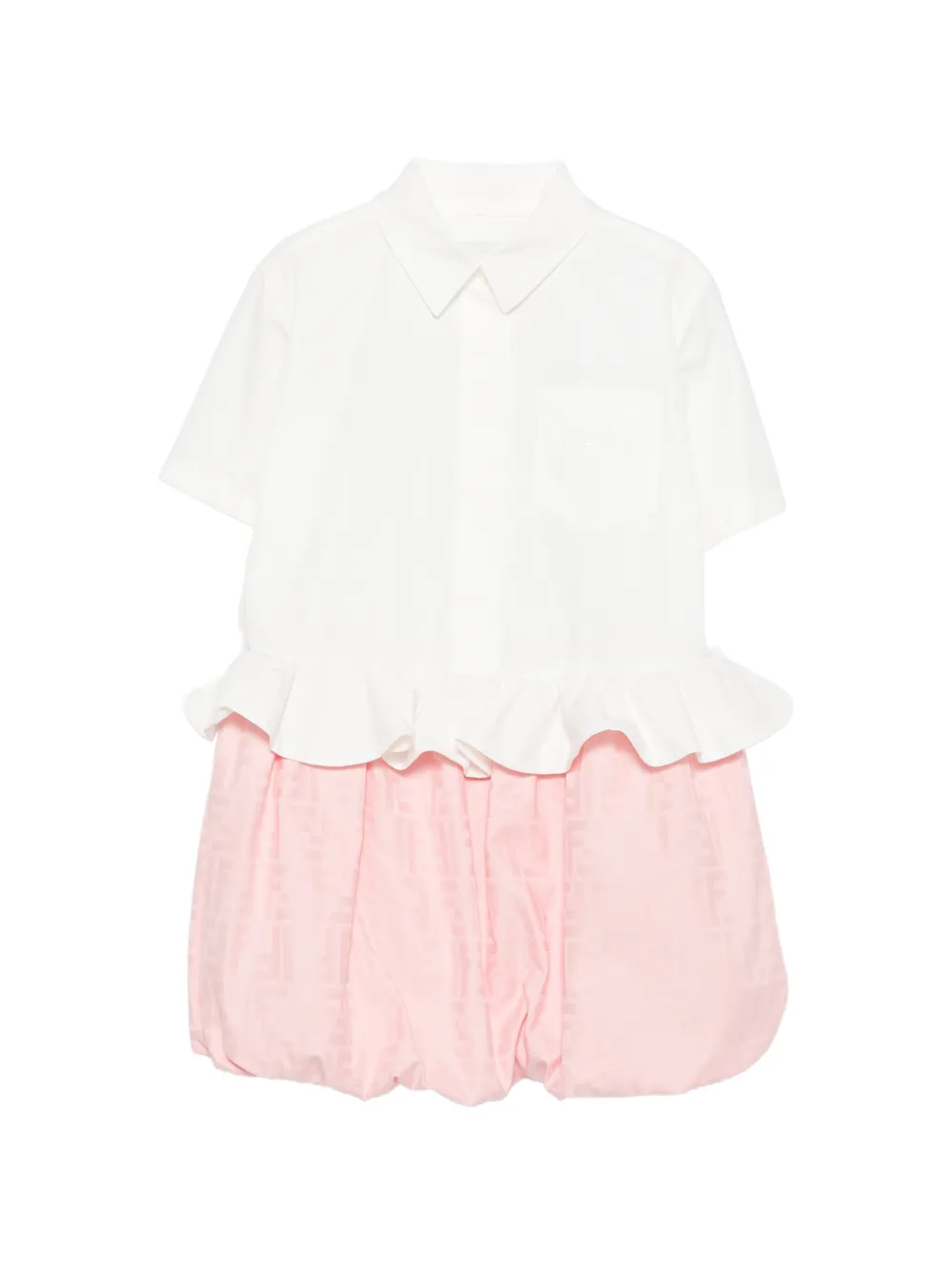 Fendi Kids Abito con stampa FF - Bianco