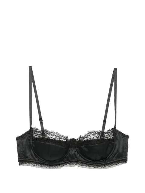 Dolce & Gabbana brasier de satén con ribete de encaje