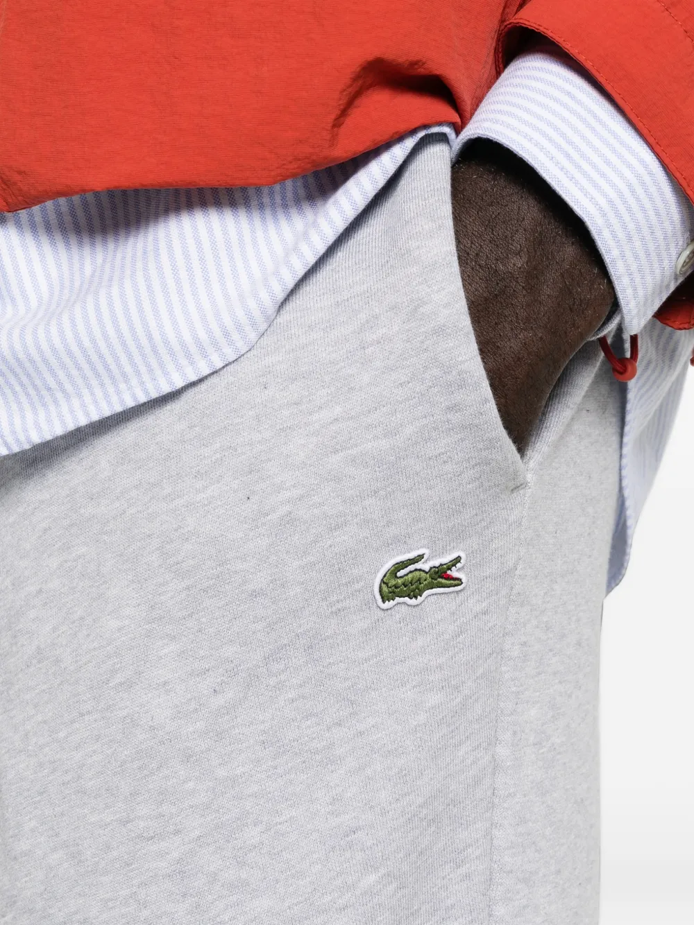 Lacoste Trainingsbroek met logopatch Grijs
