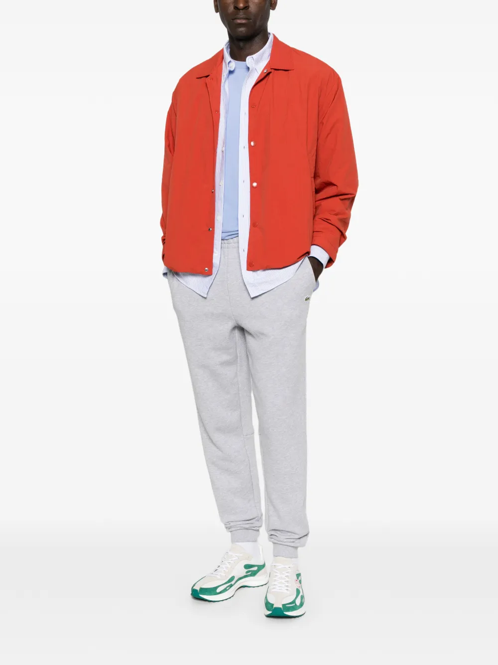 Lacoste Trainingsbroek met logopatch Grijs