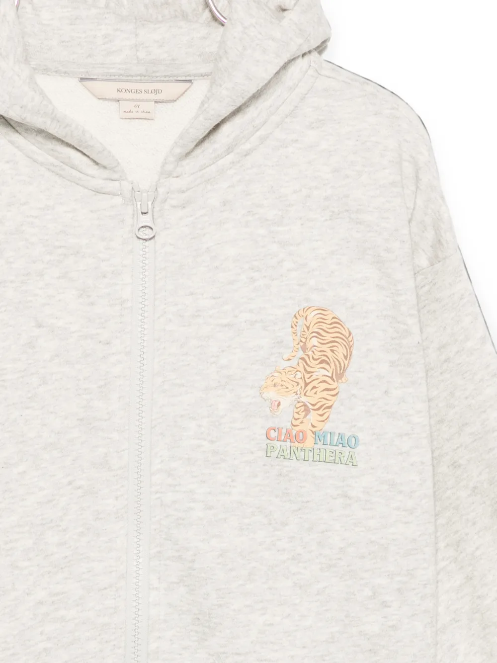 Konges Sløjd Hoodie met tijgerprint Grijs