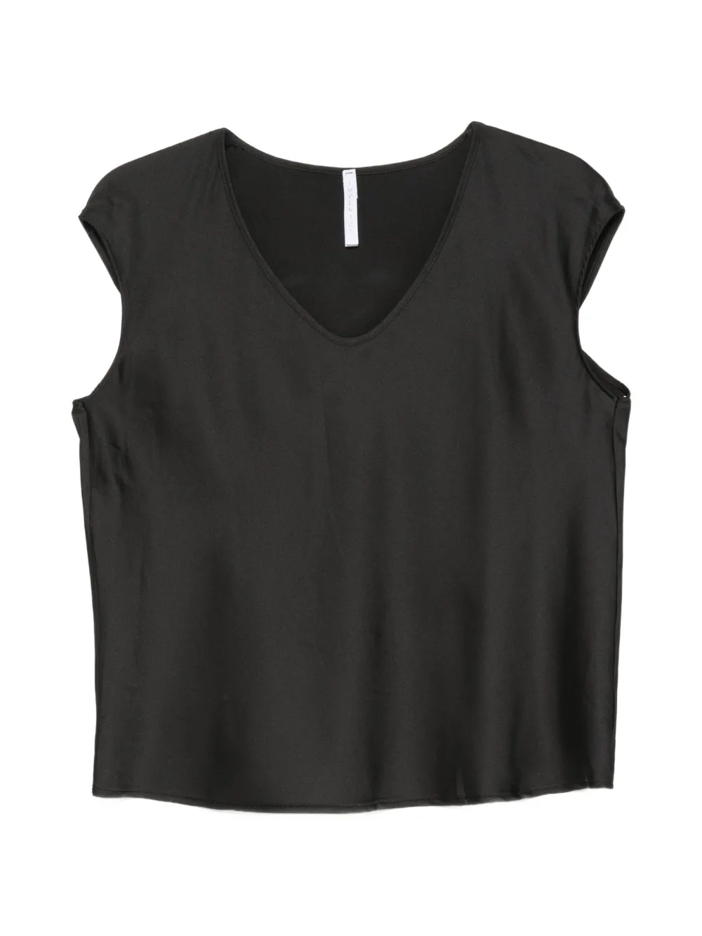 IMPERIAL Blusa smanicata con scollo a V - Nero