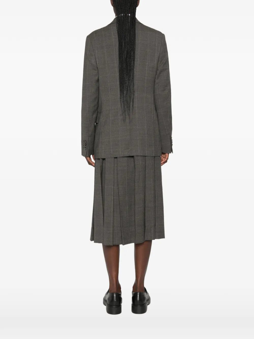 Simone Rocha Crystal-embellished Prince of Wales Check Jacket in Grey, view 4