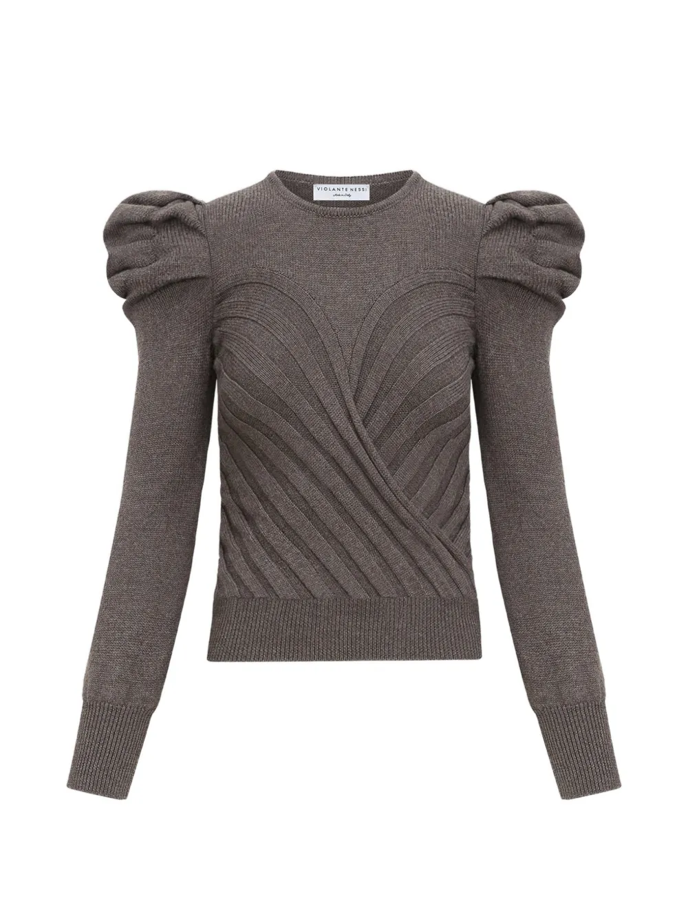 Violante Nessi structured-shoulder sweater - Braun