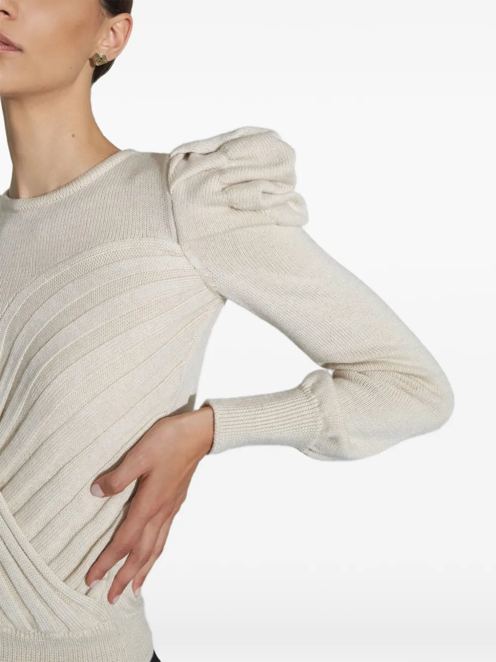 Violante Nessi Puff-sleeve Sweater in Neutrals, view 5