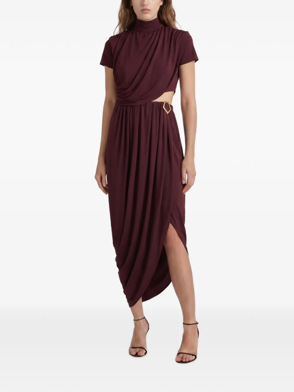 Violante Nessi Pagani Buckle-detail Dress in Red, view 2
