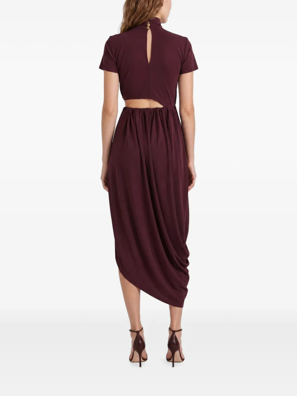 Violante Nessi Pagani Buckle-detail Dress in Red, view 3
