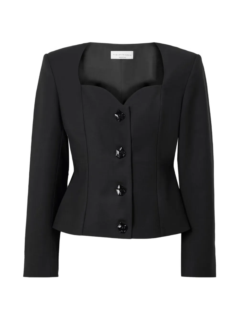 Violante Nessi Blusa L'Eclaireur con scollo a cuore - Nero