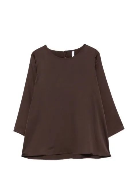 IMPERIAL satin-finish keyhole-back blouse