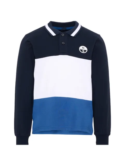 North Sails Kids colour-block long-sleeve polo shirt