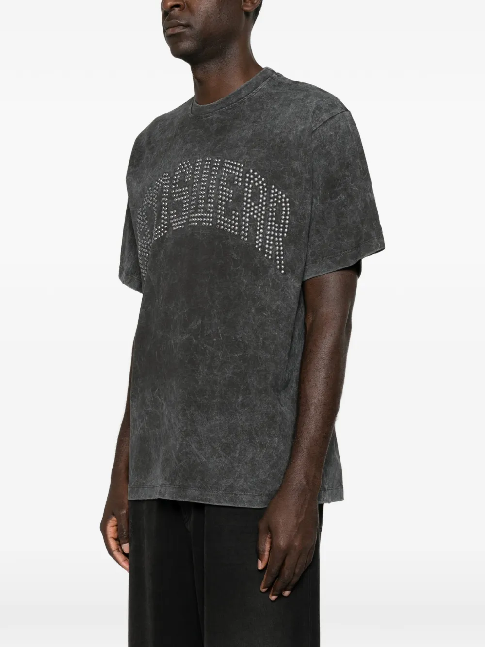 GCDS T-shirt met logo studs Grijs