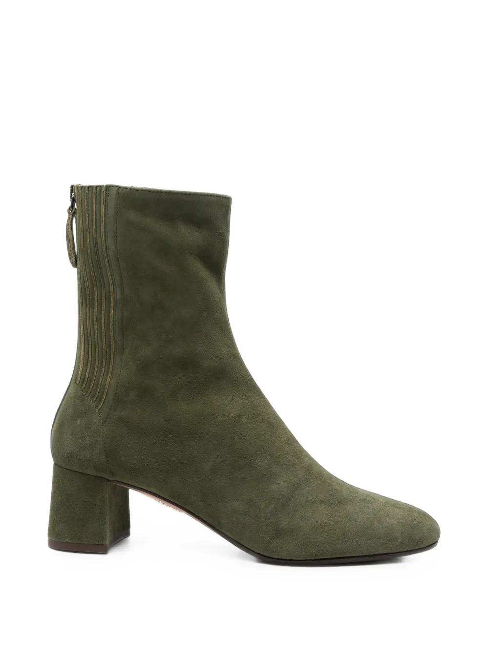 Aquazzura Saint Honore rear-zip ankle boots Groen