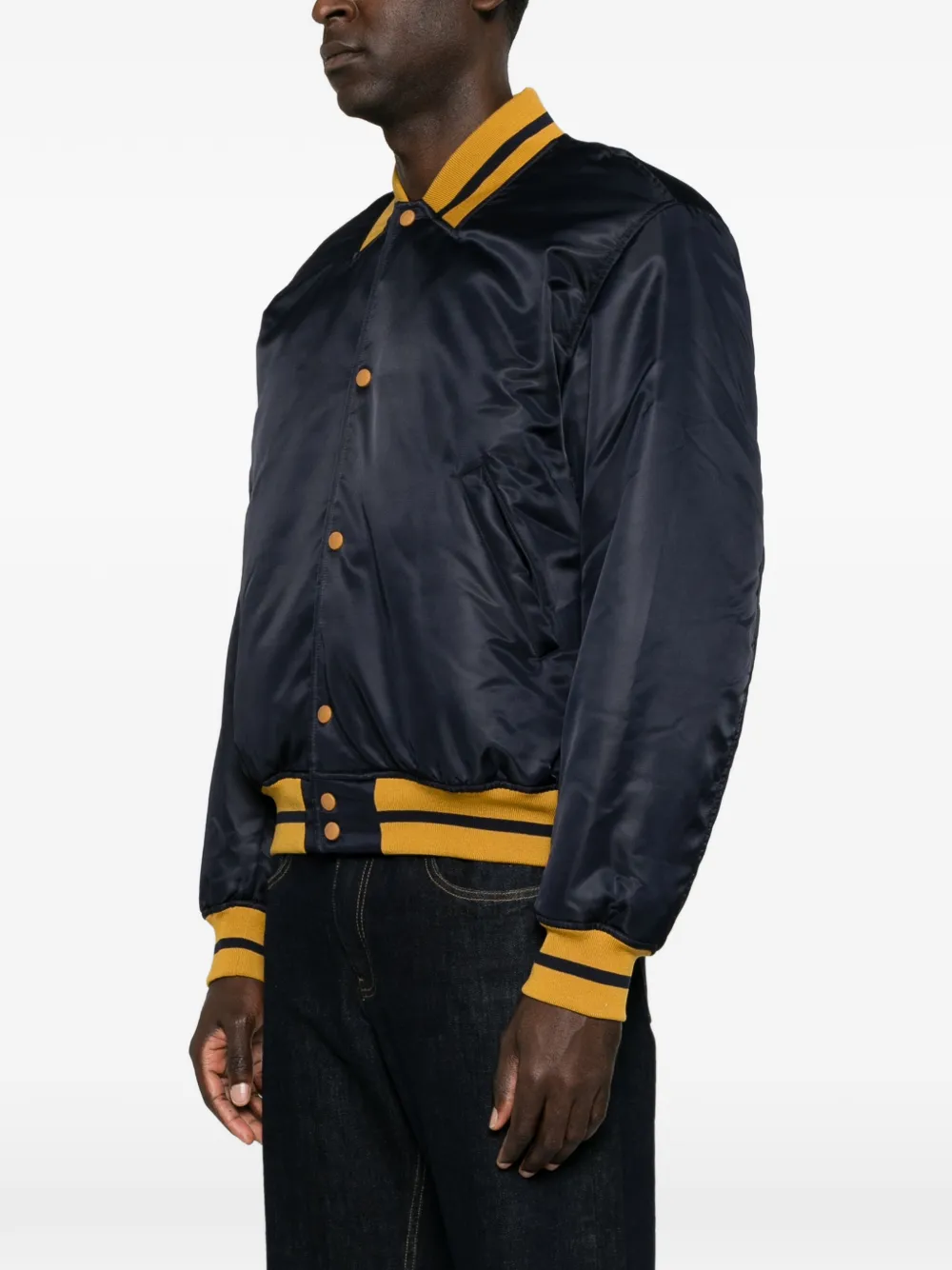 RHUDE Jack met logopatch en gestreepte afwerking Blauw