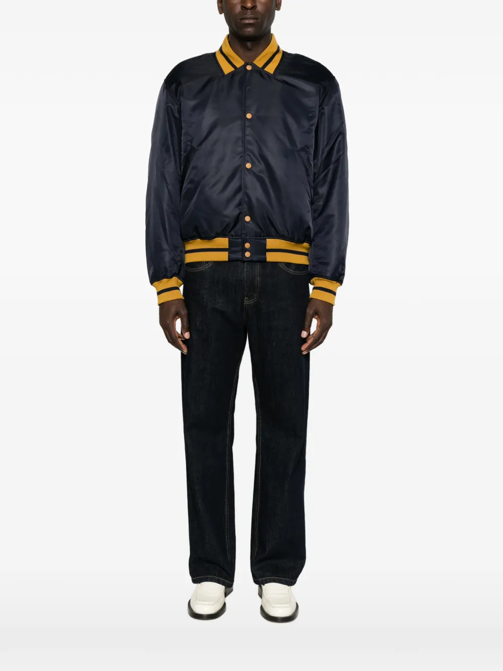 RHUDE Jack met logopatch en gestreepte afwerking Blauw