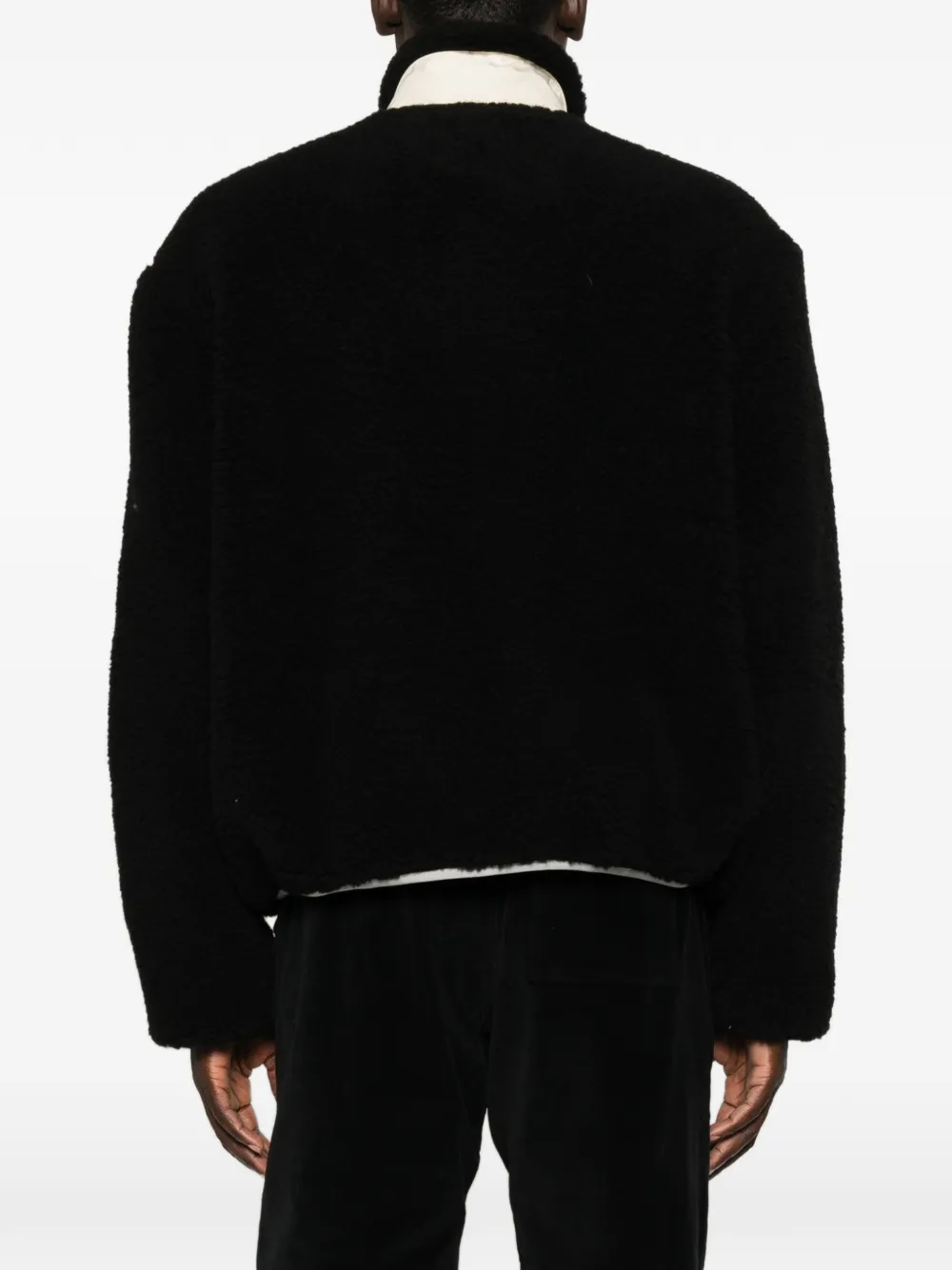 RHUDE Fleece jack met logopatch Zwart