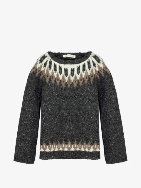 Zhoe & Tobiah jacquard-weave patterned sweater