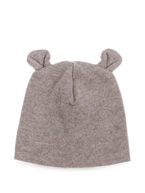 Little Bear ear-detail virgin-wool beanie hat