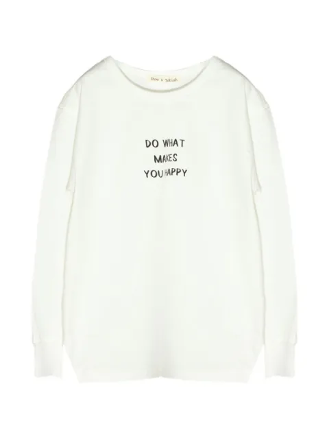 Zhoe & Tobiah slogan-print long-sleeve sweatshirt