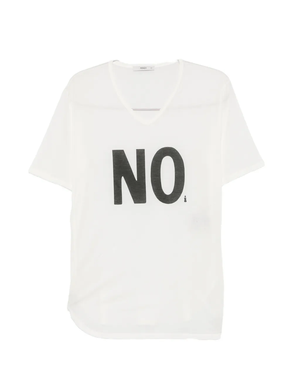 FENDI V-neck T-shirt - Bianco