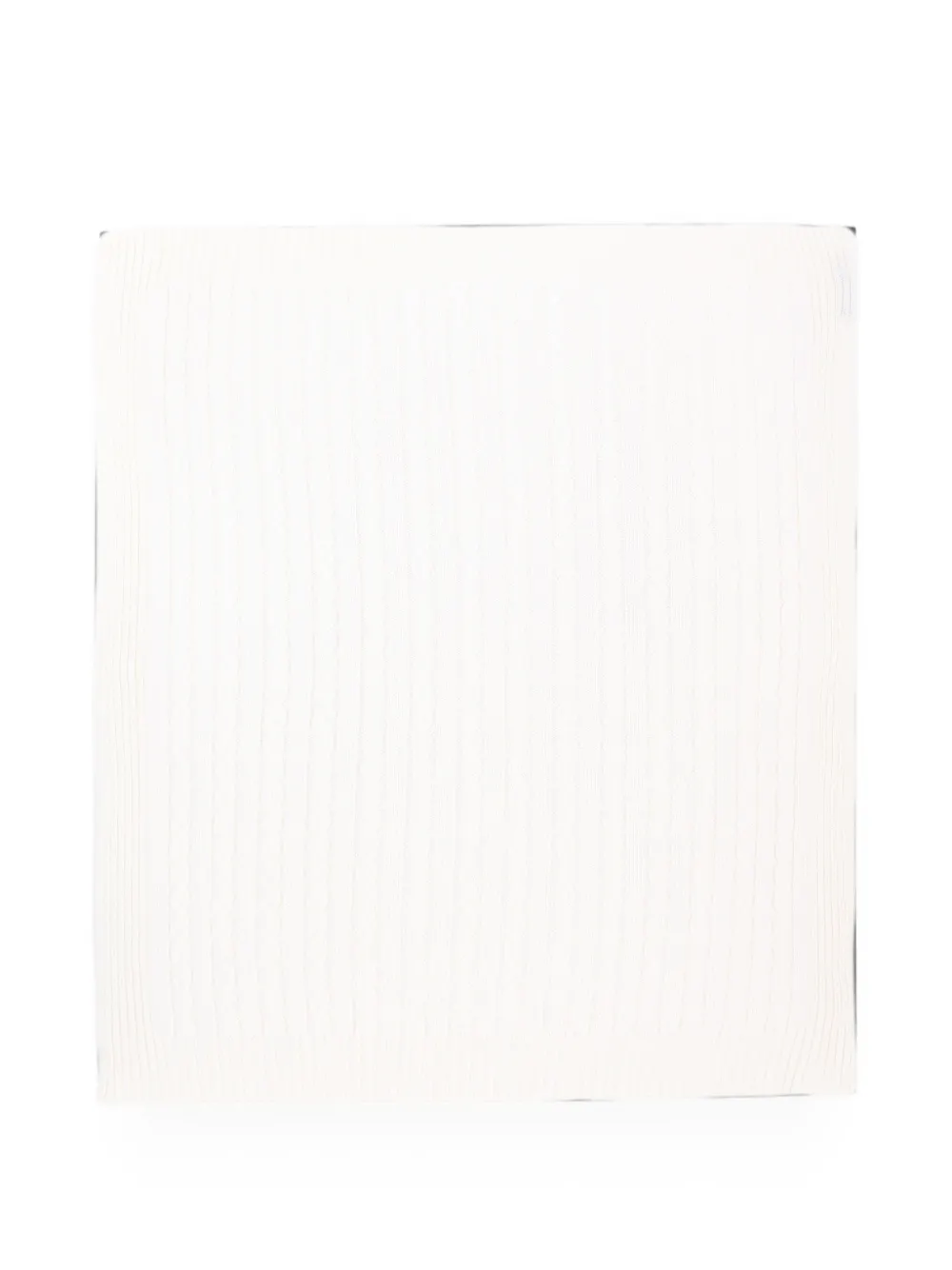 Little Bear Kabelgebreide deken van scheerwol Wit