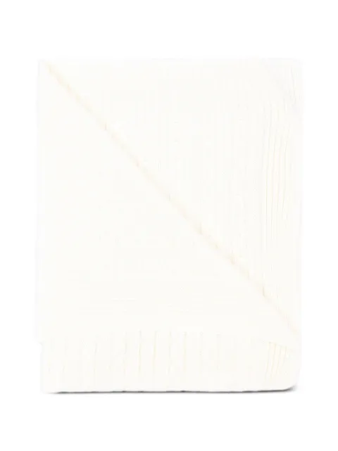 Little Bear cable-knit virgin-wool blanket