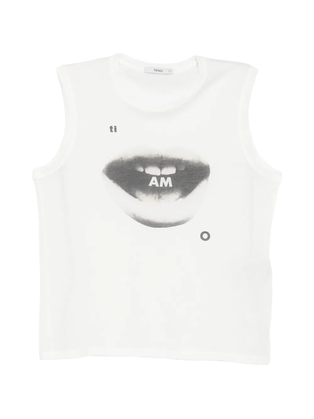 FENDI graphic-print sleeveless top - Bianco