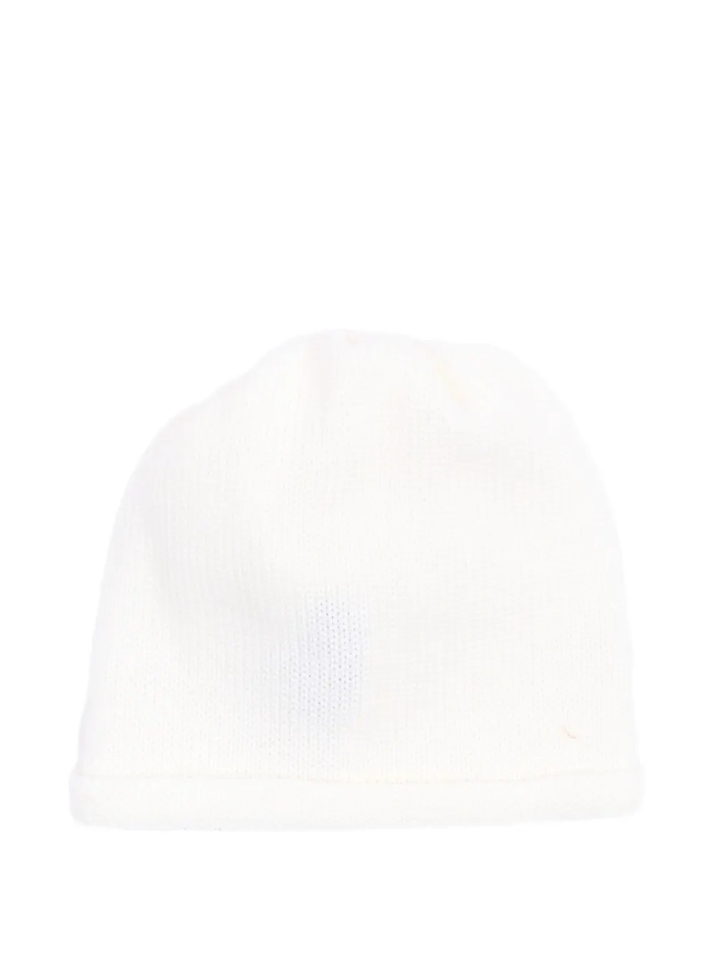 Little Bear fine-knit beanie hat - Bianco