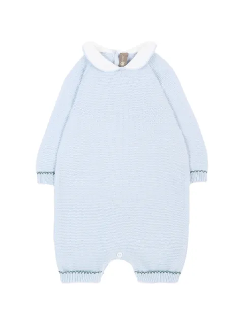 Little Bear Peter Pan-collar knitted babygrow