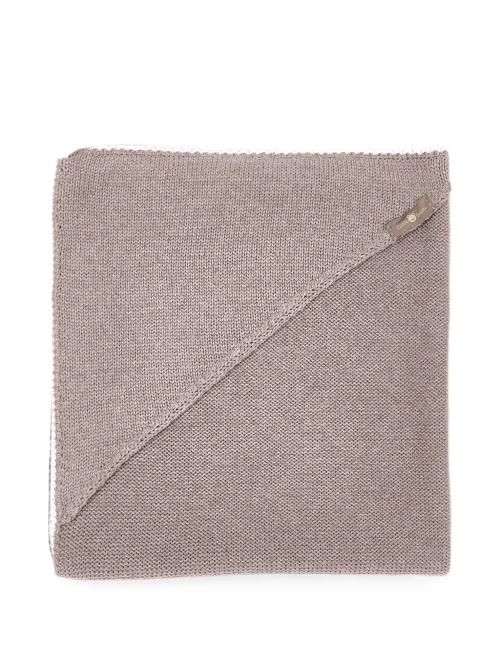 Little Bear knit virgin wool blanket - Toni neutri