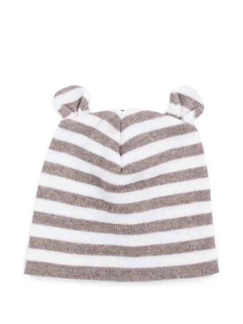 Little Bear striped-knit beanie hat