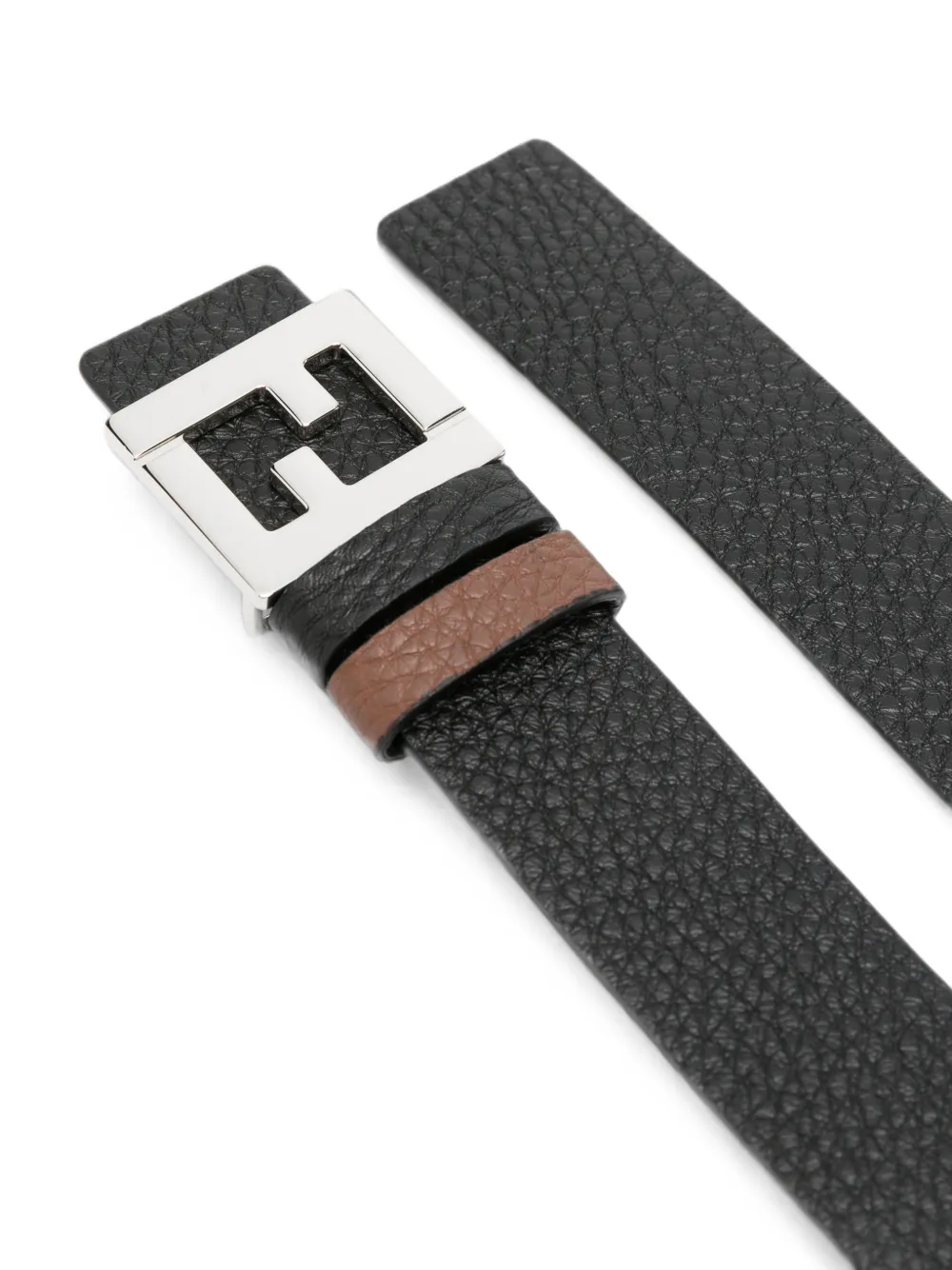 FENDI Riem met FF-logogesp Bruin