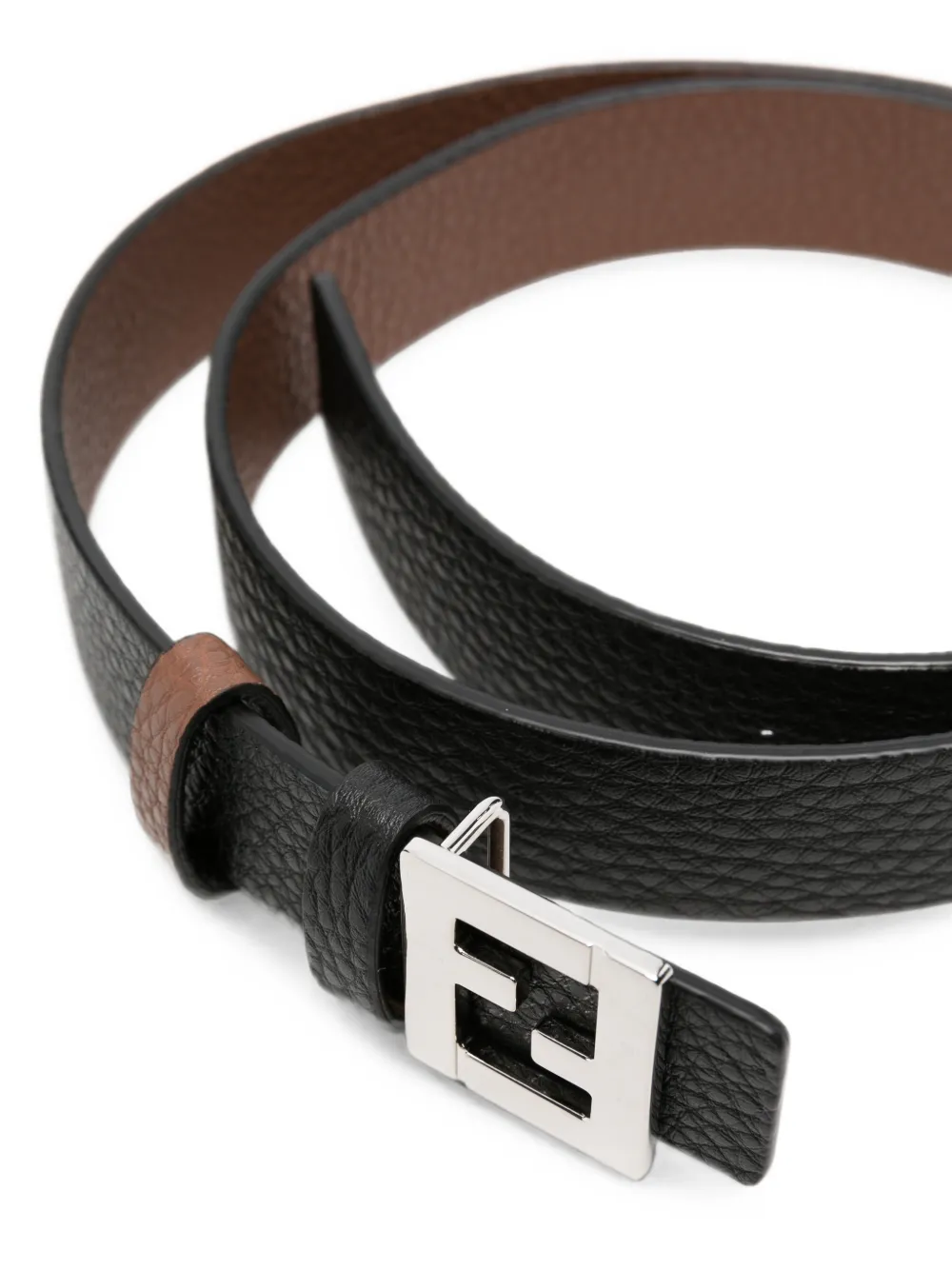 FENDI Riem met FF-logogesp Bruin