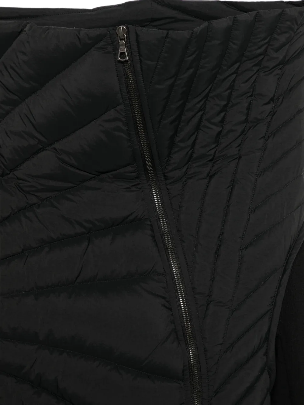 YEHUAFAN quilted asymmetric puffer jacket Zwart