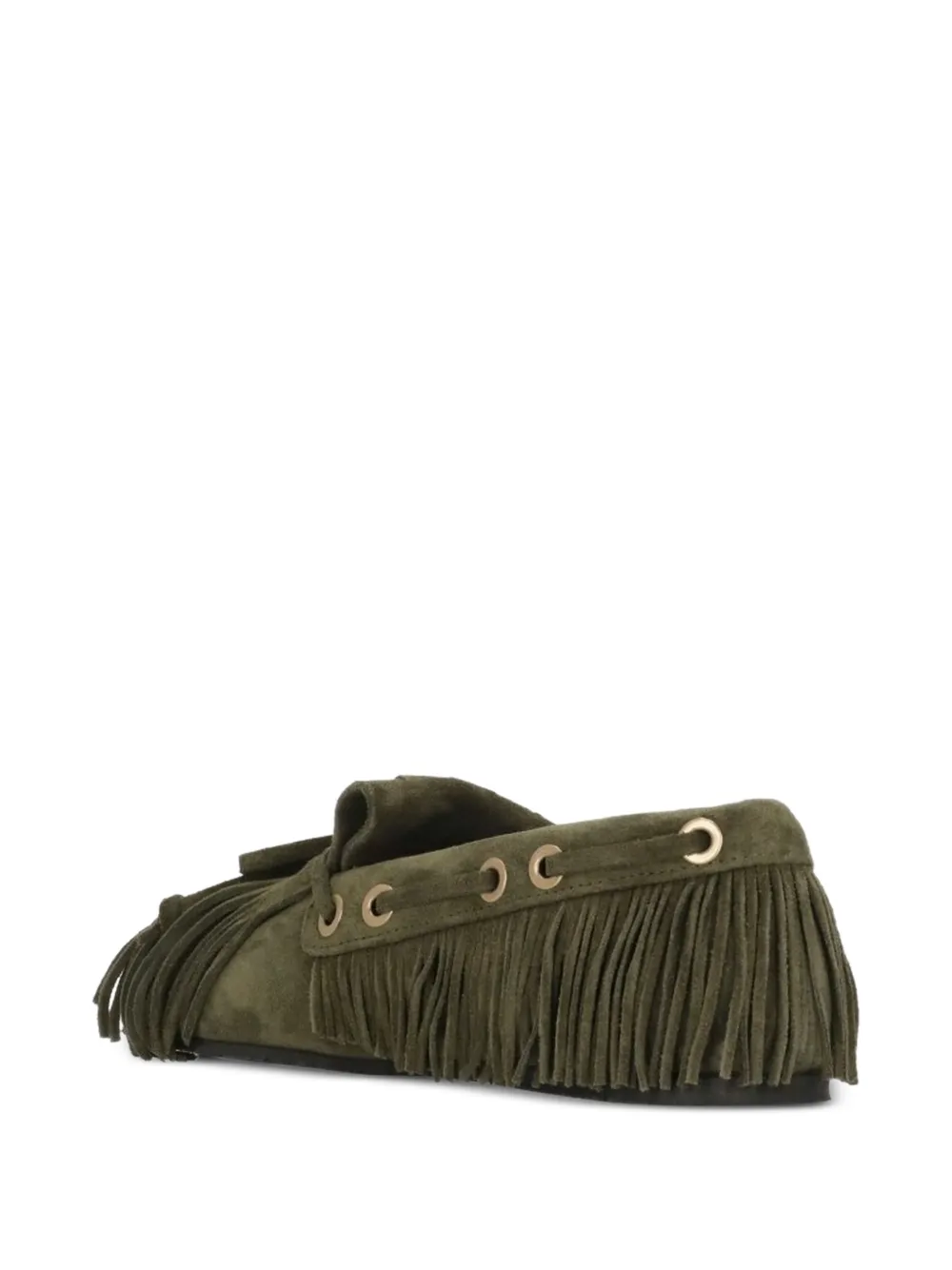 ETRO Suède loafers met franje Groen
