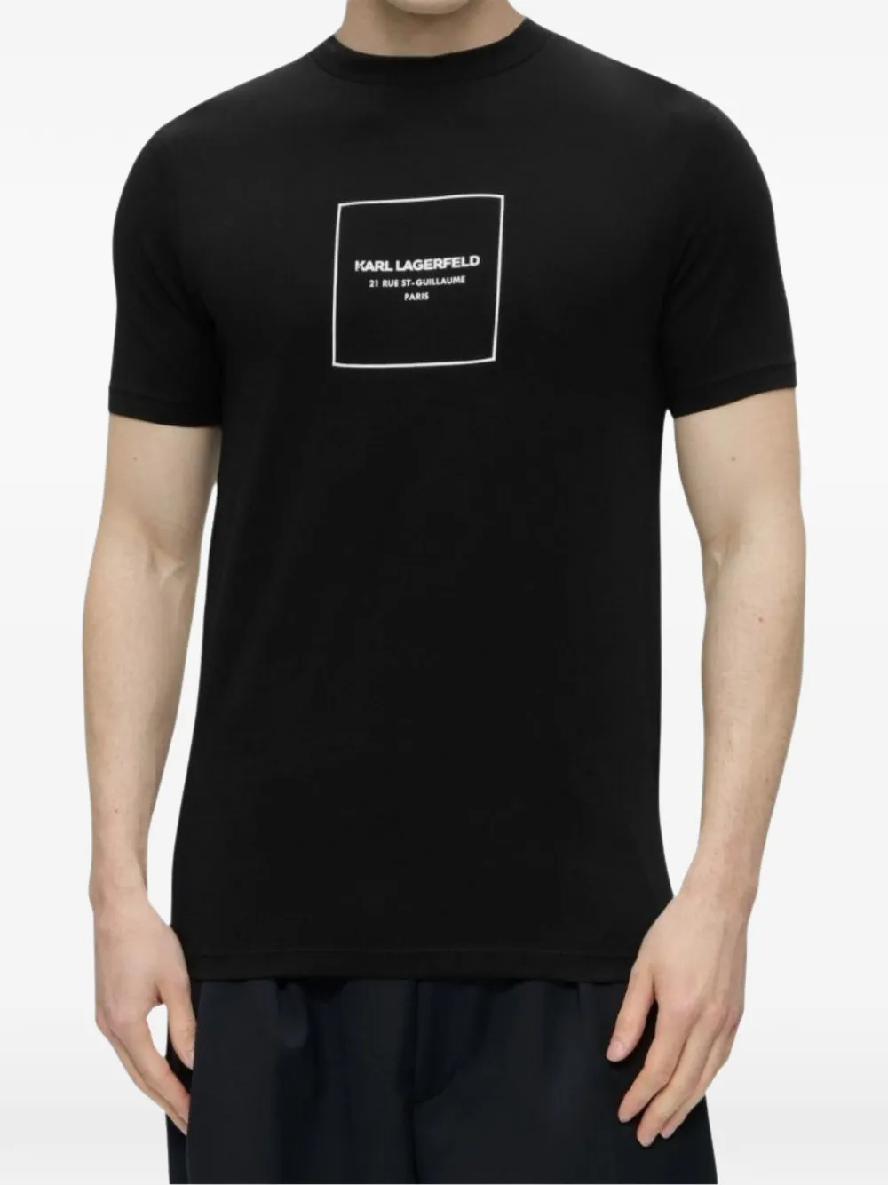 Karl Lagerfeld T-shirt met logoprint Zwart