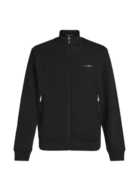 Karl Lagerfeld logo-plaque zip-up sweatshirt
