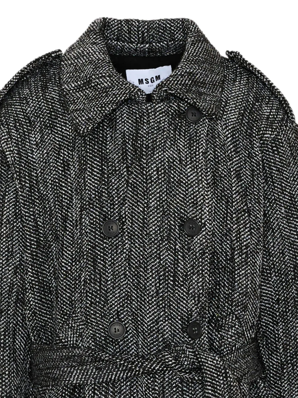 MSGM Kids Jas met dubbele rij knopen Zwart