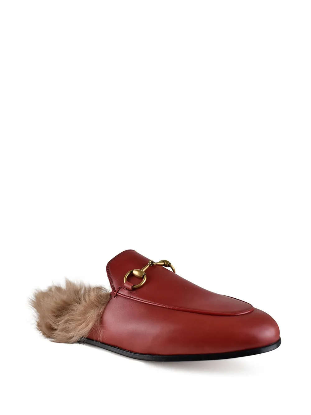 Gucci Princetown horsebit leather mules Rood