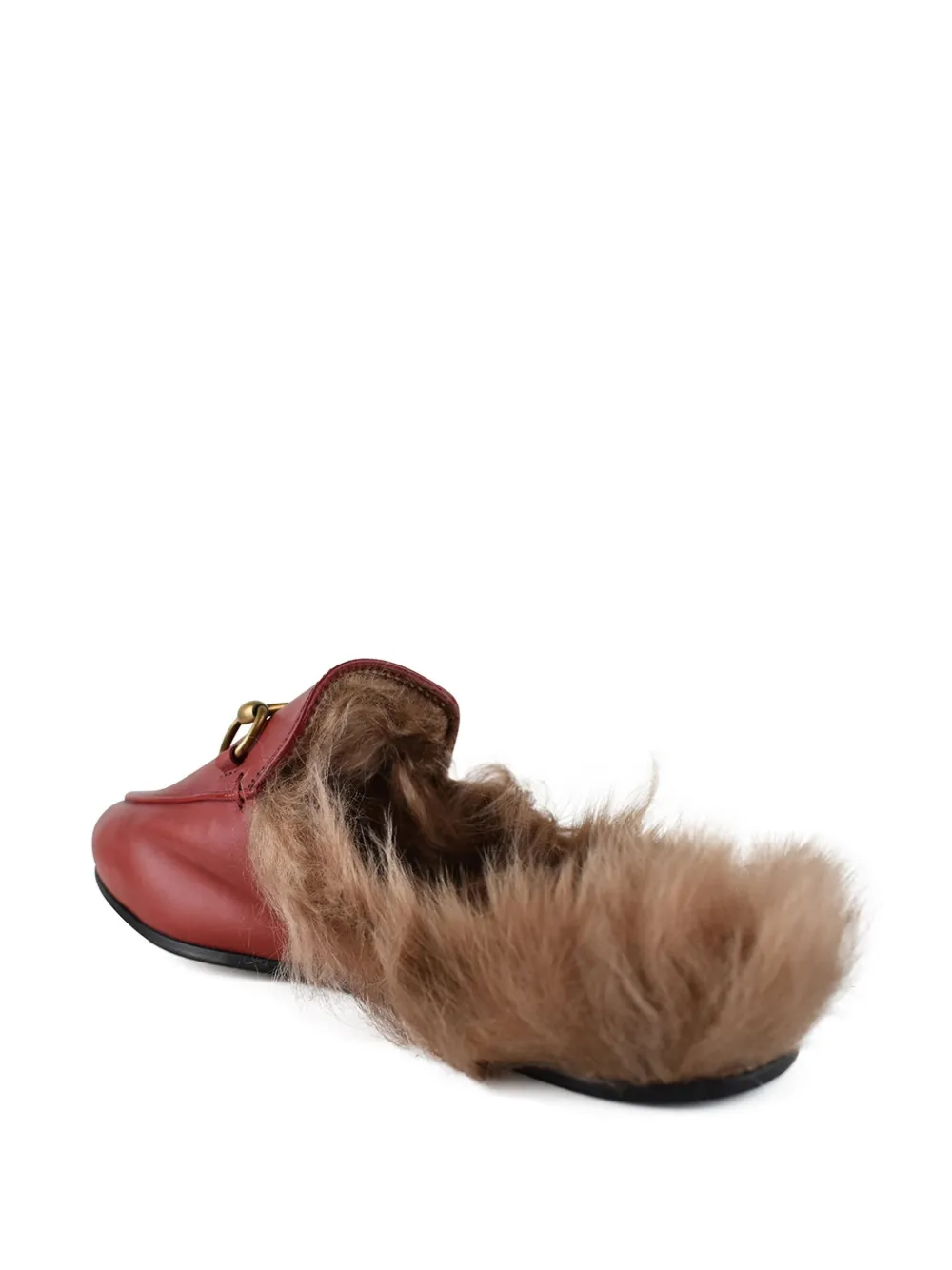 Gucci Princetown horsebit leather mules Rood