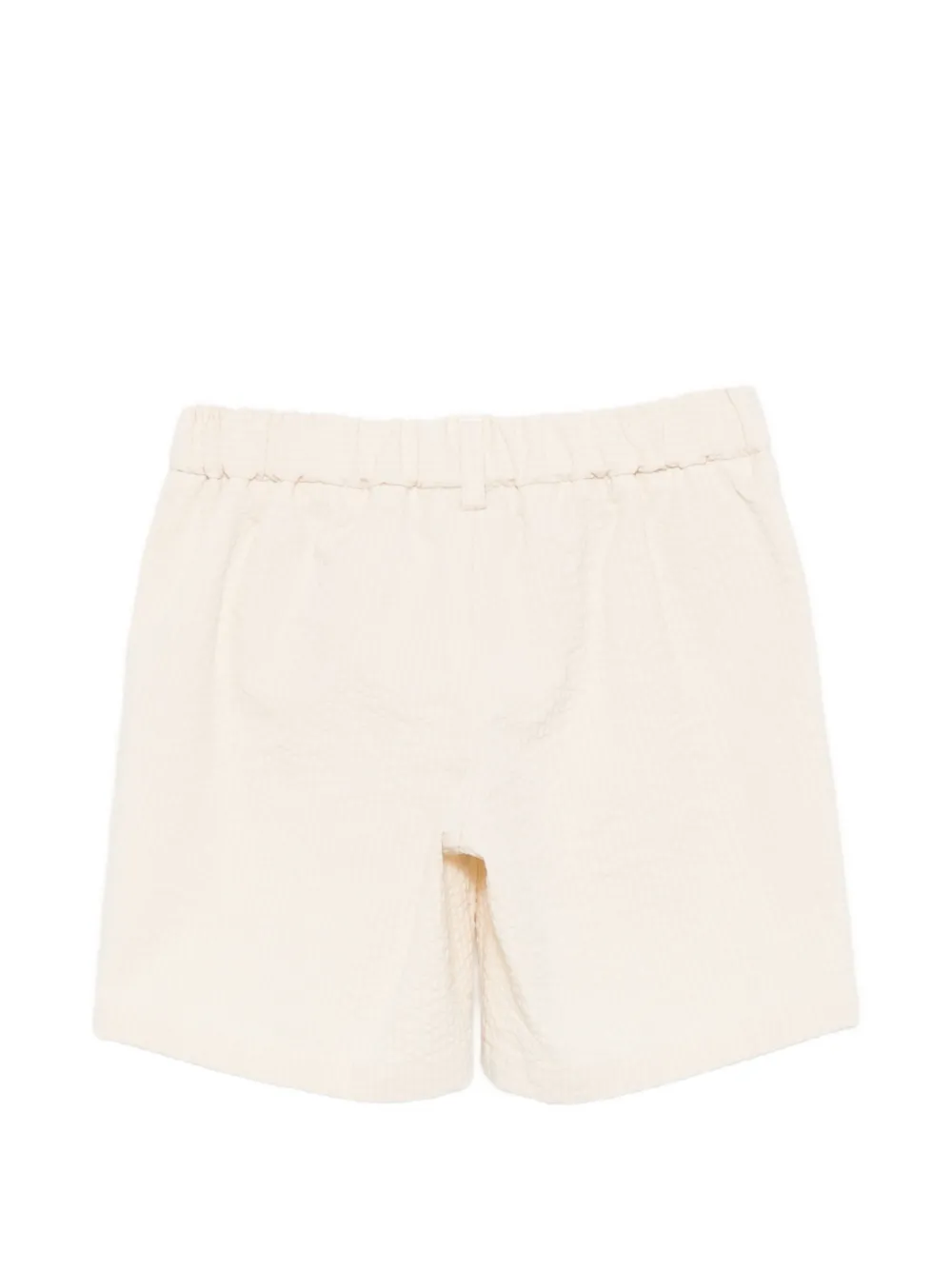 Fendi Kids Seersucker shorts met geborduurd logo Beige