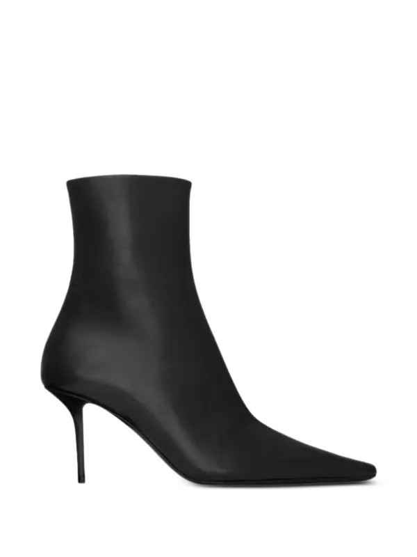 Saint Laurent Ashley Booties in Smooth Leather in Black