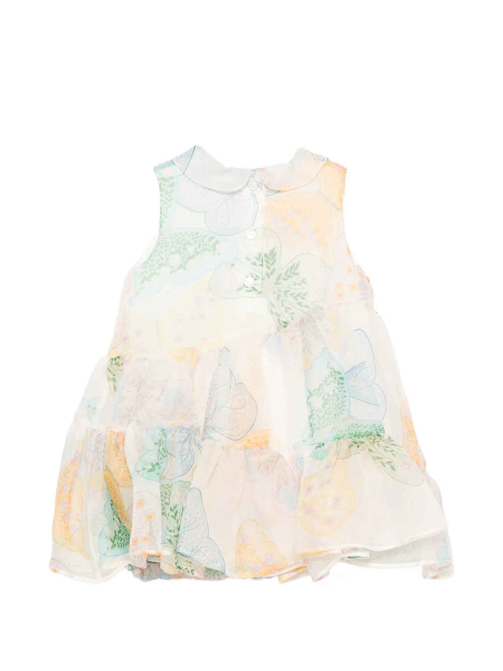 Fendi Kids Mini-jurk met vlinderprint Beige