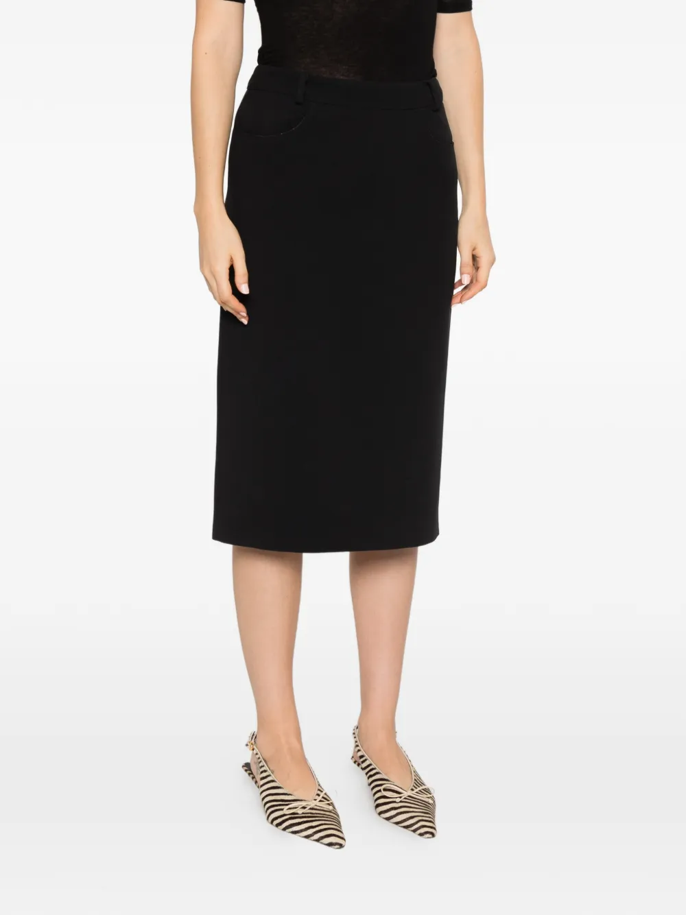 Ermanno Scervino pencil midi skirt Zwart
